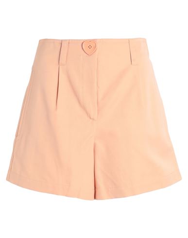 Shop Moschino Woman Shorts & Bermuda Shorts Apricot Size 10 Cotton, Linen In Orange