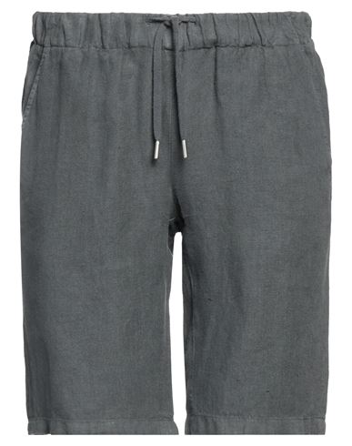 Trussardi Man Shorts & Bermuda Shorts Slate Blue Size 38 Linen