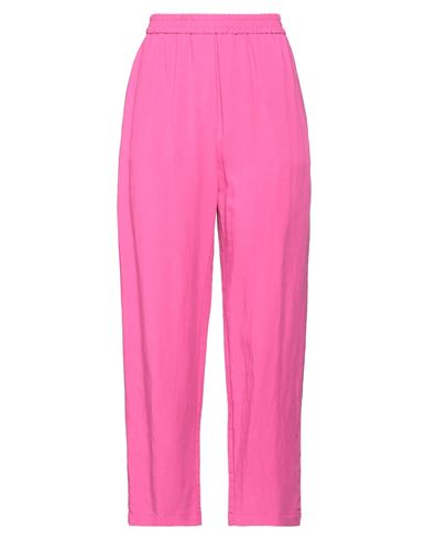 8PM 8PM WOMAN PANTS FUCHSIA SIZE S VISCOSE, LINEN 