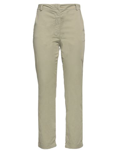 Manila Grace Woman Pants Sage Green Size 8 Cotton, Elastane In Sage Green