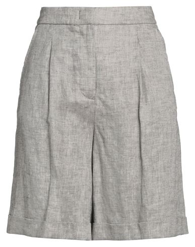 Peserico Woman Shorts & Bermuda Shorts Chocolate Brown Size 6 Linen In Brown