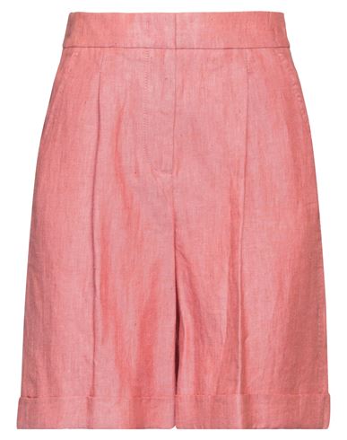 Peserico Woman Shorts & Bermuda Shorts Brick Size 2 Linen In Red