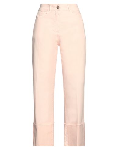 Peserico Easy Woman Pants Light Pink Size 6 Cotton, Elastane