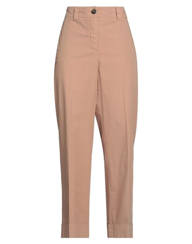 Peserico Easy Woman Pants Light Brown Size 10 Cotton, Elastane In Beige