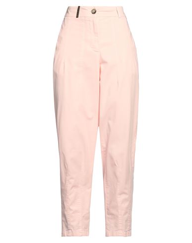 Peserico Woman Pants Pink Size 6 Cotton, Elastane