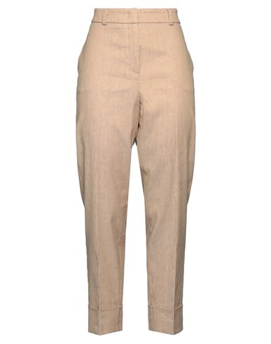 Peserico Woman Pants Light Brown Size 14 Linen, Cotton In Beige