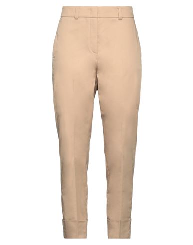 Peserico Woman Pants Camel Size 12 Cotton, Elastane In Beige