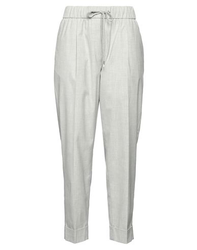 Peserico Easy Woman Pants Light Grey Size 12 Polyester, Viscose, Elastane, Cotton