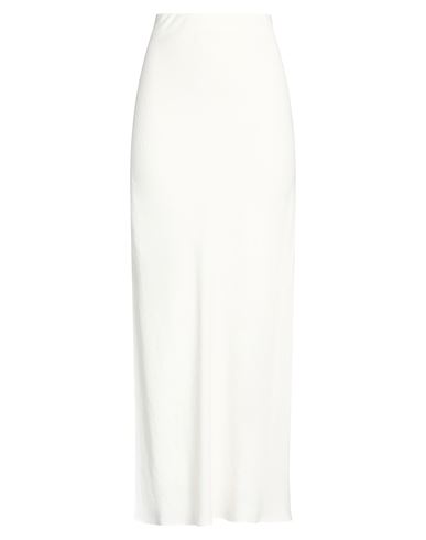 Brunello Cucinelli Woman Maxi Skirt Ivory Size 4 Viscose, Linen, Polyester, Elastane In White