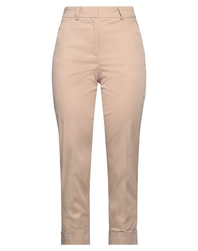 Shop Peserico Easy Woman Pants Sand Size 2 Cotton, Elastane In Beige