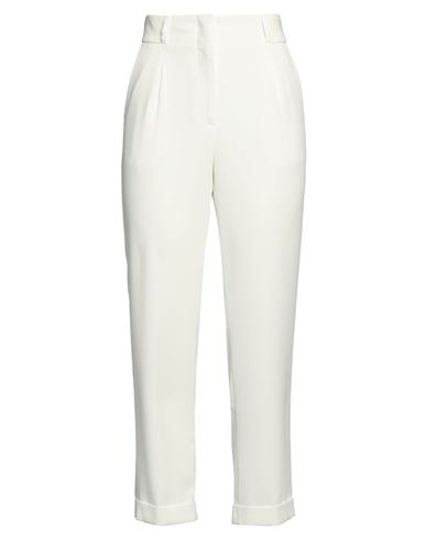 Peserico Easy Woman Pants White Size 6 Polyester, Cotton