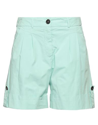 Peserico Easy Woman Shorts & Bermuda Shorts Light Green Size 6 Cotton, Elastane