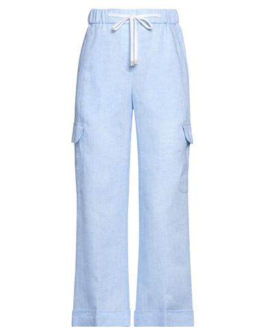 Peserico Woman Pants Light Blue Size 0 Linen, Cotton