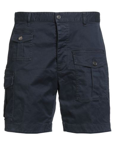 Dsquared2 Man Shorts & Bermuda Shorts Navy Size 40 Cotton, Elastane In Blue