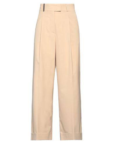 Shop Peserico Woman Pants Sand Size 8 Polyester, Viscose, Elastane In Beige