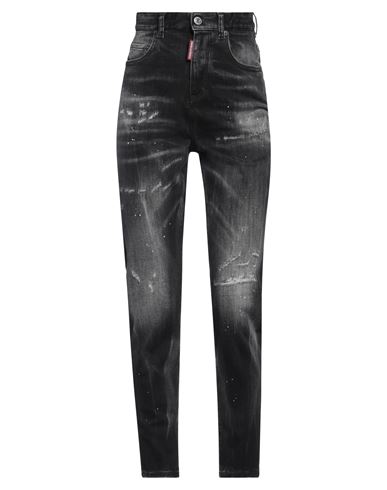 Dsquared2 Woman Jeans Lead Size 4 Cotton, Lyocell, Elasterell-p, Elastane In Grey