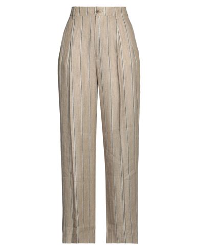 Berwich Woman Pants Beige Size 8 Linen