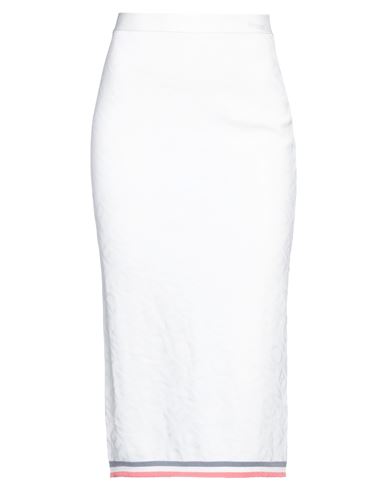 Fendi Woman Midi Skirt Ivory Size 6 Viscose, Polyamide, Polyurethane In White