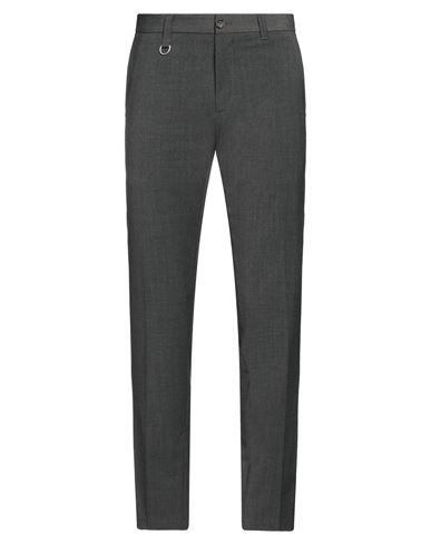 Paolo Pecora Man Pants Lead Size 34 Polyester, Wool, Elastane In Grey