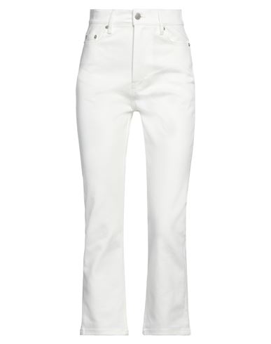 Ami Alexandre Mattiussi Woman Jeans Ivory Size 30 Cotton, Elastane In White