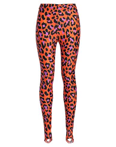 Emilio Pucci Pucci Woman Leggings Orange Size Xs Viscose, Polyamide, Elastane