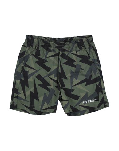 Shop Neil Barrett Toddler Boy Shorts & Bermuda Shorts Military Green Size 6 Cotton