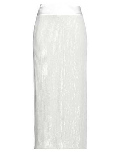 Peserico Woman Maxi Skirt Off White Size 6 Polyester
