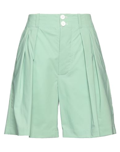 Shop Plan C Woman Shorts & Bermuda Shorts Sage Green Size 6 Polyamide, Elastane