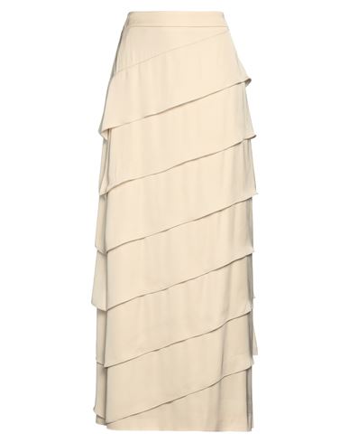 Peserico Woman Maxi Skirt Beige Size 6 Viscose