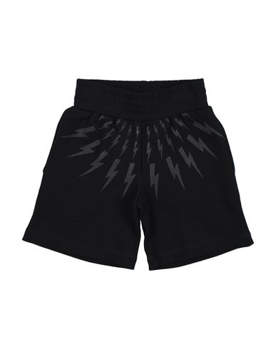 Shop Neil Barrett Toddler Boy Shorts & Bermuda Shorts Black Size 4 Cotton