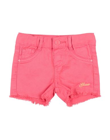Shop Guess Newborn Girl Shorts & Bermuda Shorts Coral Size 3 Cotton In Red