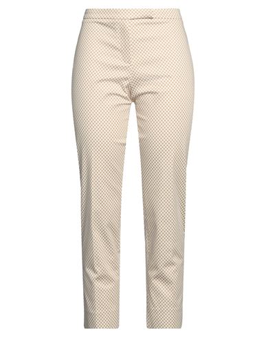 Peserico Woman Pants Ivory Size 6 Cotton, Elastane In Beige
