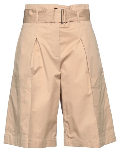 Peserico Woman Shorts & Bermuda Shorts Sand Size 4 Cotton, Elastane In Beige