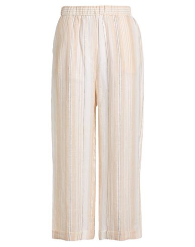 Peserico Woman Pants Beige Size 14 Linen In Neutral