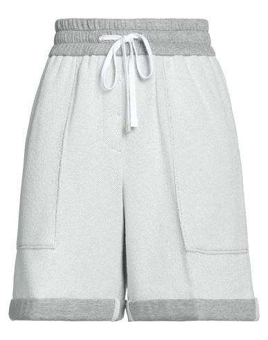 Peserico Woman Shorts & Bermuda Shorts Light Grey Size 8 Cotton, Polyamide, Polyester
