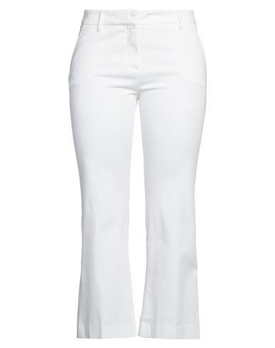 Shop Room 52 Woman Pants White Size 6 Cotton, Elastane