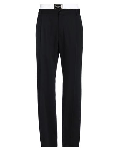 Shop Dolce & Gabbana Man Pants Black Size 36 Virgin Wool, Cotton