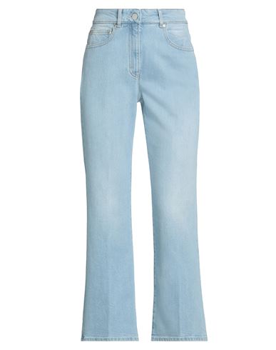 Shop Peserico Easy Woman Jeans Blue Size 8 Cotton, Elastane