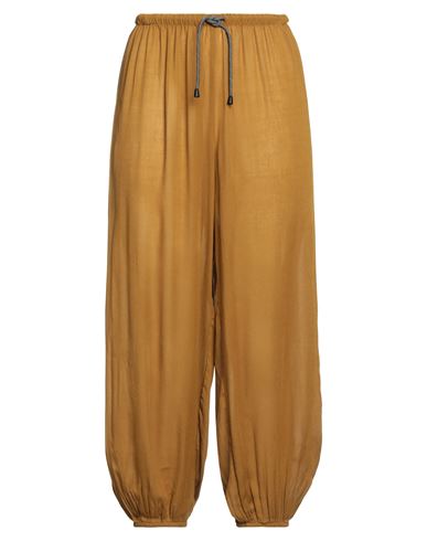 Dsquared2 Woman Cropped Pants Mustard Size M Viscose In Yellow