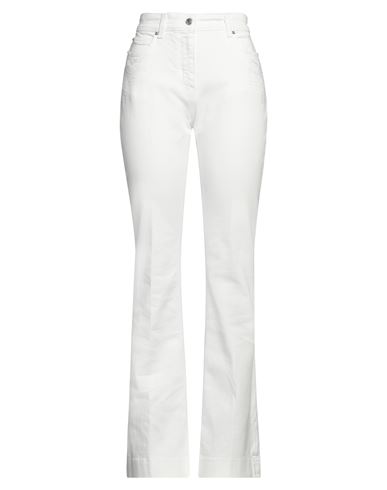 Etro Woman Pants White Size 29 Cotton, Elastane