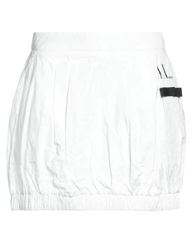 Armani Exchange Woman Mini Skirt White Size 12 Polyethylene