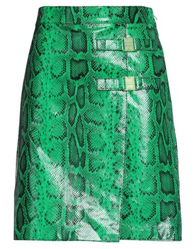 Dsquared2 Woman Mini Skirt Green Size 6 Lambskin