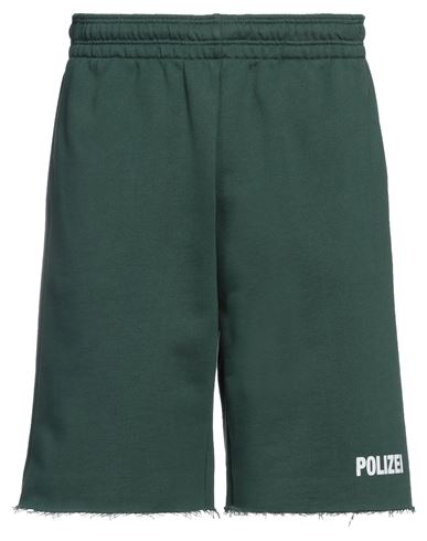 Vetements Man Shorts & Bermuda Shorts Green Size S Cotton, Polyester