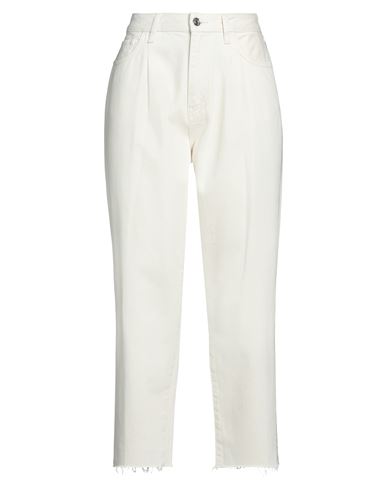 Liu •jo Woman Jeans Ivory Size 29 Cotton In White