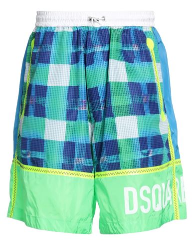Dsquared2 Man Shorts & Bermuda Shorts Azure Size M Polyester, Polyamide In Blue