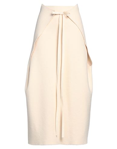 Jil Sander Woman Maxi Skirt Beige Size 2 Wool