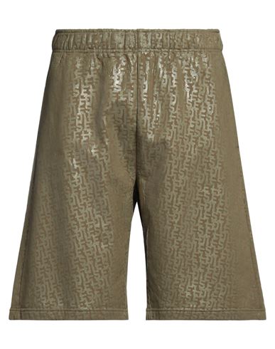 Diesel Man Shorts & Bermuda Shorts Military Green Size Xl Cotton