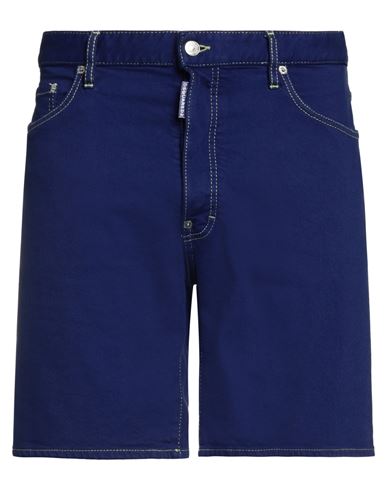 Dsquared2 Man Denim Shorts Bright Blue Size 32 Cotton, Elastane