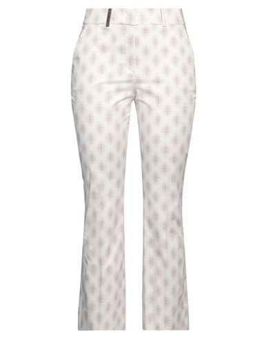 Peserico Woman Pants White Size 12 Cotton, Elastane