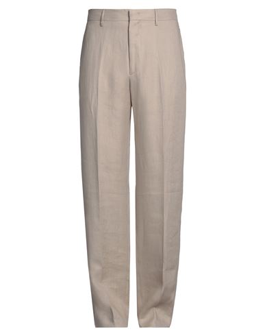Shop Tagliatore Man Pants Beige Size 34 Linen